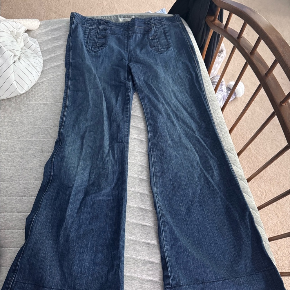 Old Navy vintage Blue Flare Wide Leg Jeans